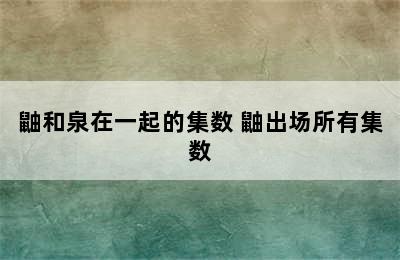 鼬和泉在一起的集数 鼬出场所有集数